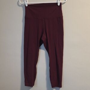 Womans Burgundy Leggings